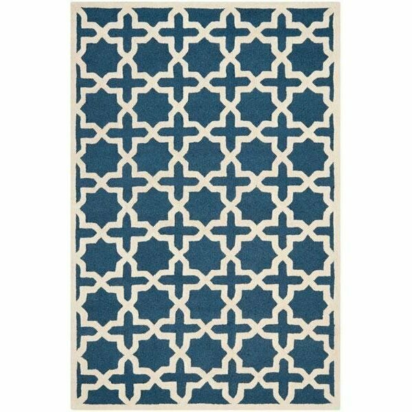 Safavieh Cambridge Square Rugs, Navy Blue and Ivory - 4 x 4 ft. CAM125G-4SQ